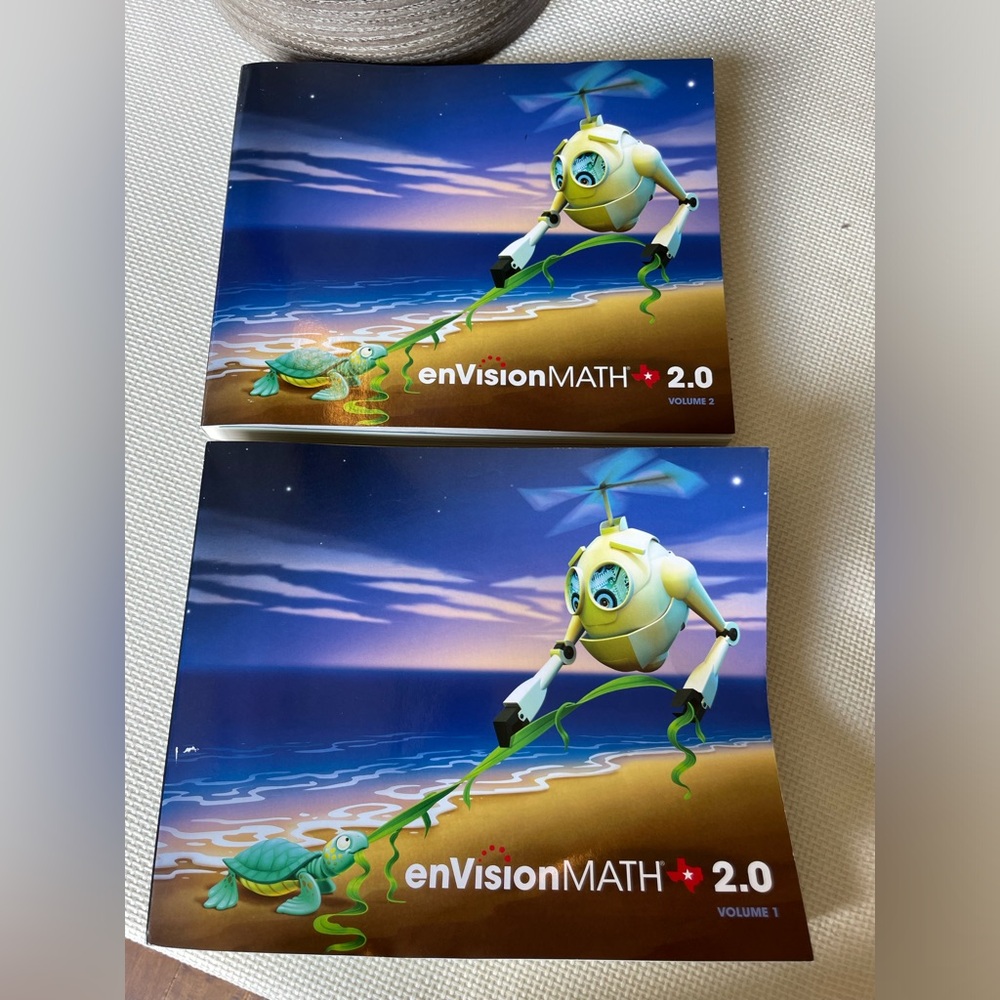 Envision  Math kindergarten  Two Workbooks Volume 1 And Volume 2 Homeschool